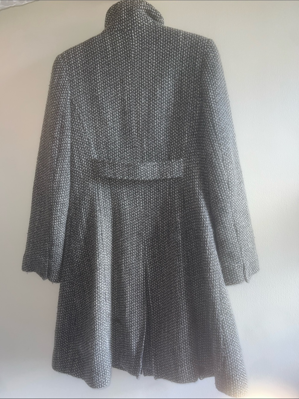 DKNY Gray Textured Button-Front Pea Coat - Picture 4 of 9